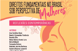 Orange book cover with pink outline of a woman's face profile